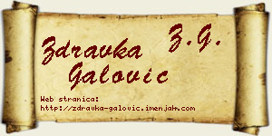 Zdravka Galović vizit kartica